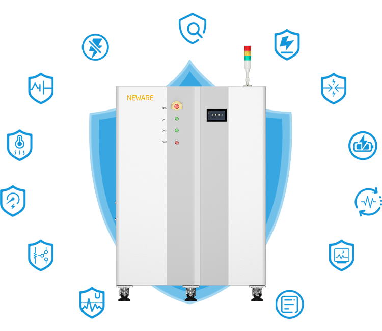 The NEWARE-CE-6000 Pack Testing System-battery tester has a number of features for security purposes