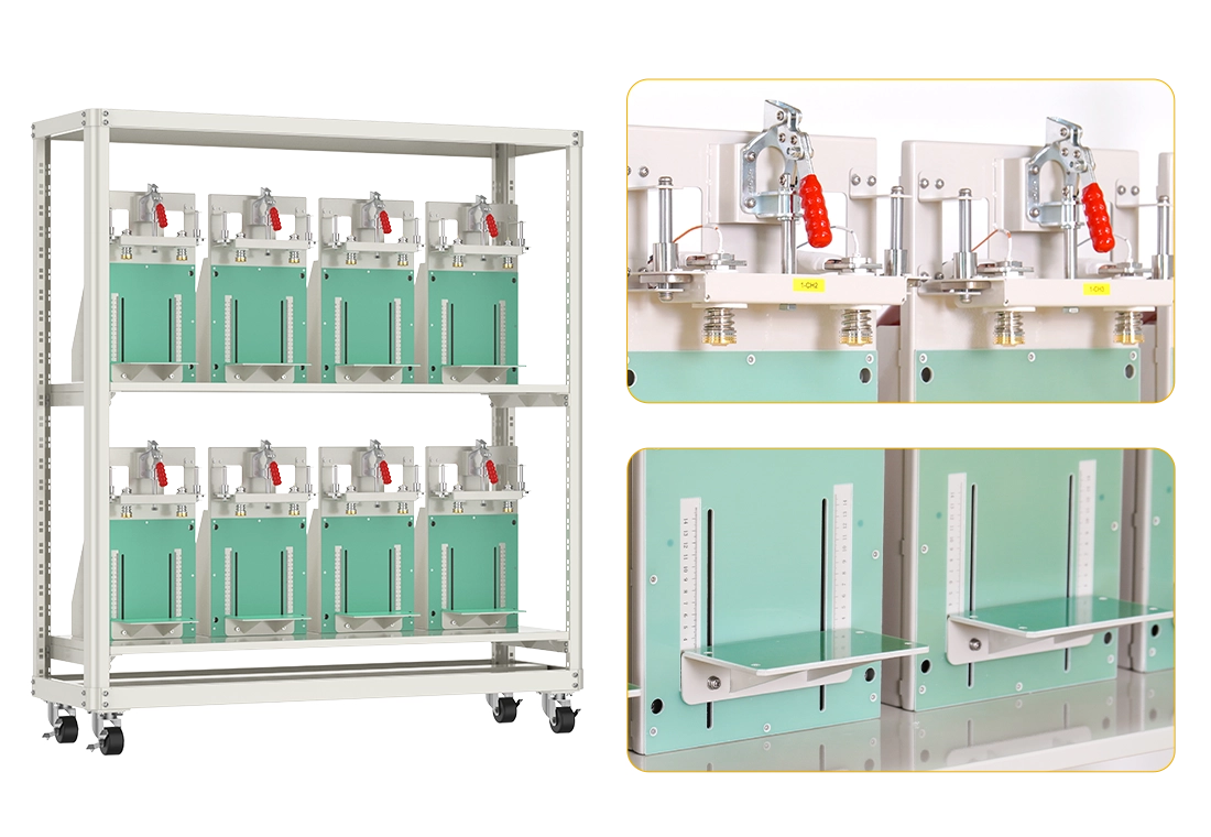 NEWARE 300A prismatic cell rack offers 12 testing channels,easy adjustment