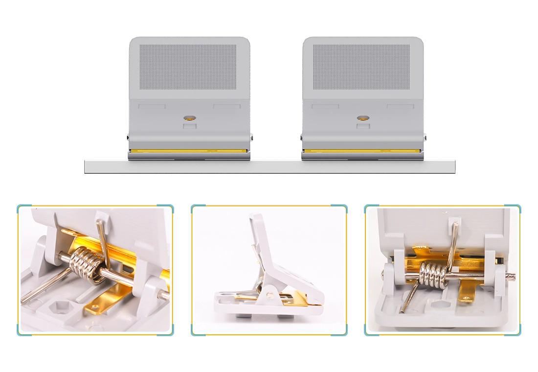 NEWARE-A705-P7-20A-Battery Clamp-battery holder,Crafted from bold steel wire, the fixture spring boasts robust elasticity. With the inclusion of wave-shaped metal clamps, it offers a secure grip that prevents any risk of displacement or detachment during testing